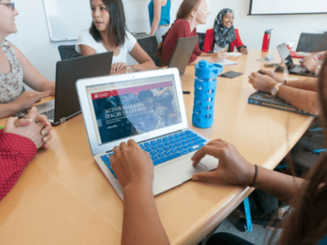 Student on their laptop
