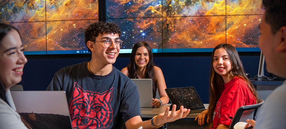 student success district - students studying in modern study room