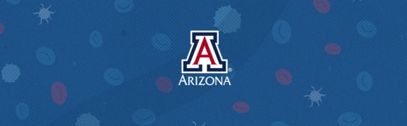 University of Arizona "A" logo with a blue background